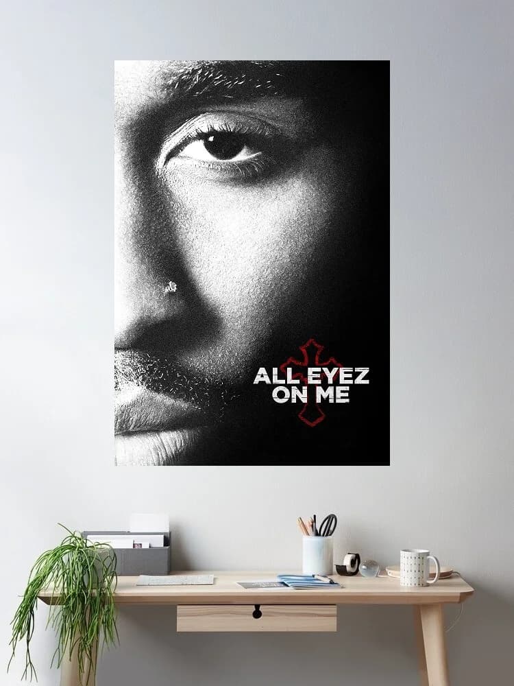 All Eyez on Me Movie, Art Print Silk Poster Home Wall Decor