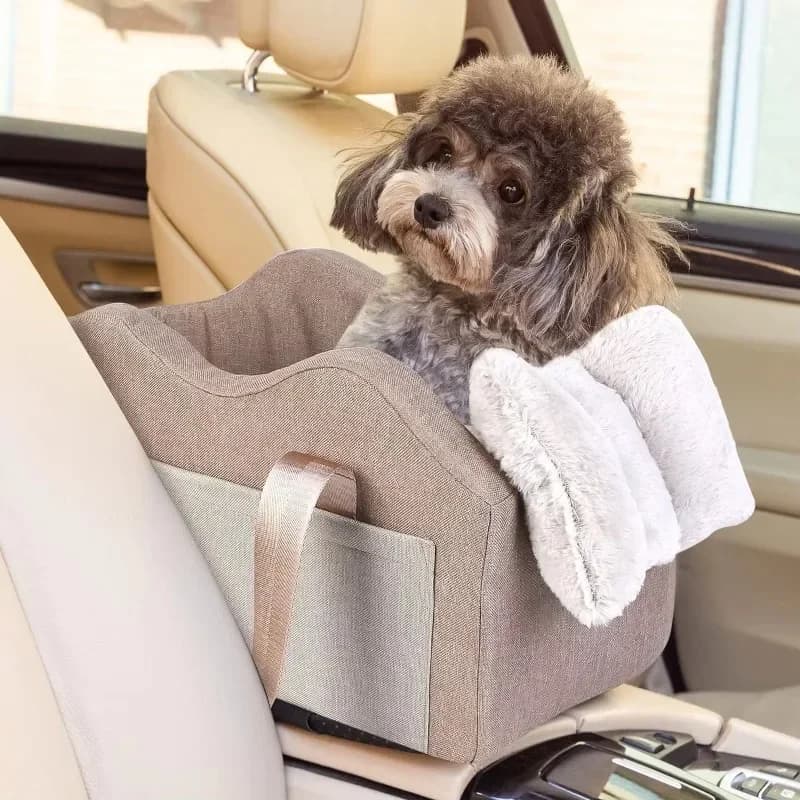 Dog Car Seat Center Console Pet Booster Portable Removable Folding Pet Strap ##