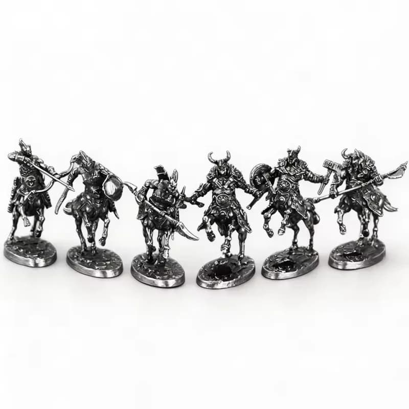 Solid White Copper Centaur Warrior Miniature Figurine Fantasy Tabletop Game Model Home Desktop Decor Collectible Gift for Men