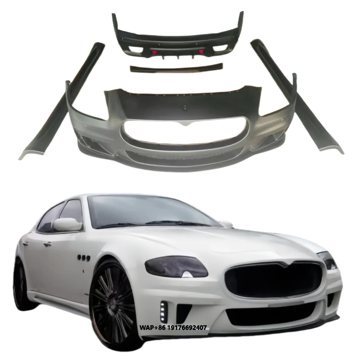 For 2004-2012 Quattroporte Eros Version 1 Body Kit - 4 Piece - Includes - Eros Version 1 Front Bumper Cover  Eros V