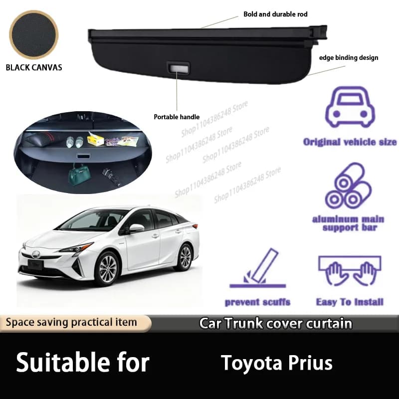 Suitable for Toyota Prius Trunk Curtain Rear Trunk Storage Partition Bezel Interior Modification Accessories