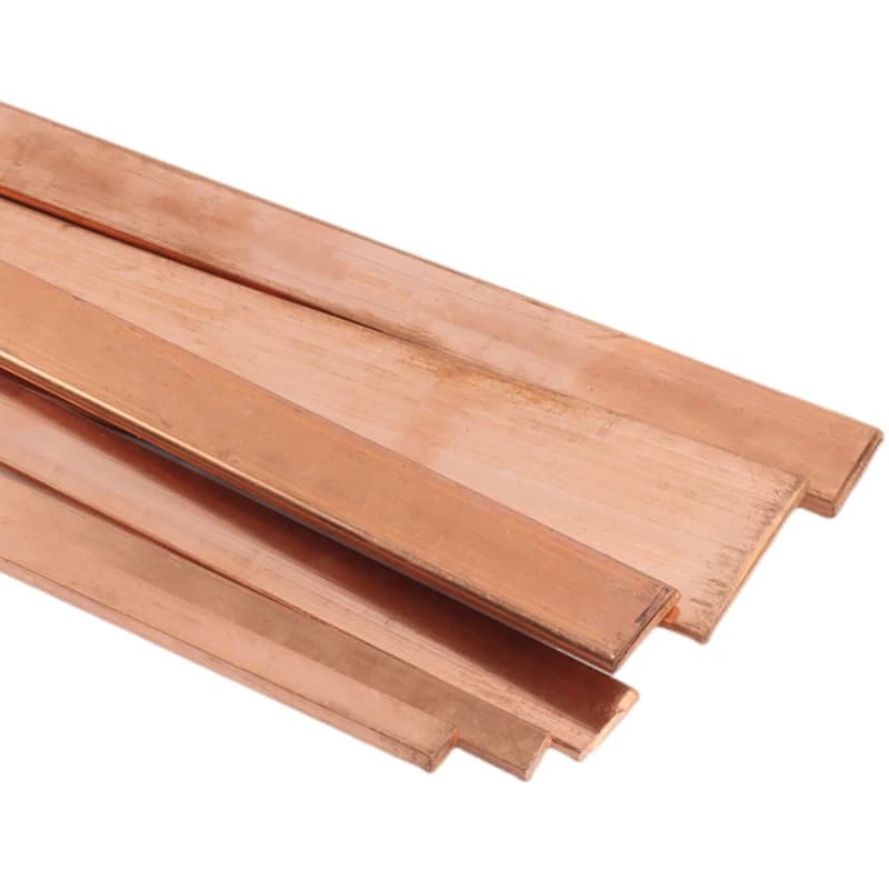 T2 Red Copper Flat Bar 99.9% Pure Copper Metal Sheet THK1-10mm W5-50mm L500mm