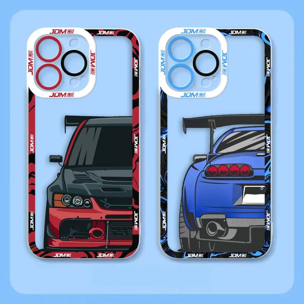 Sports Car Tokyo JDM Drift Clear Case For Samsung Galaxy A03 A04 A05 A05S A11 S10 S20 S21 S22 S23 S24 FE PLUS ULTRA Case Funda