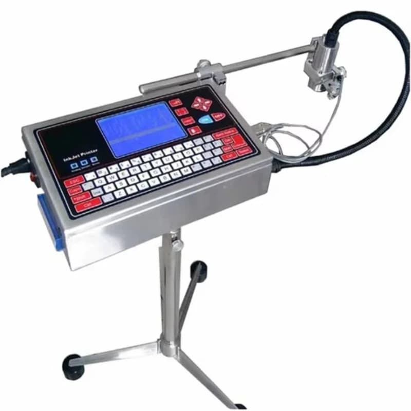 Industrial CIJ Inkjet Printer for Eggs Bottle Carton Pouch Date Expiry Batch Code With Conveyor Belt Digital Printing Machine