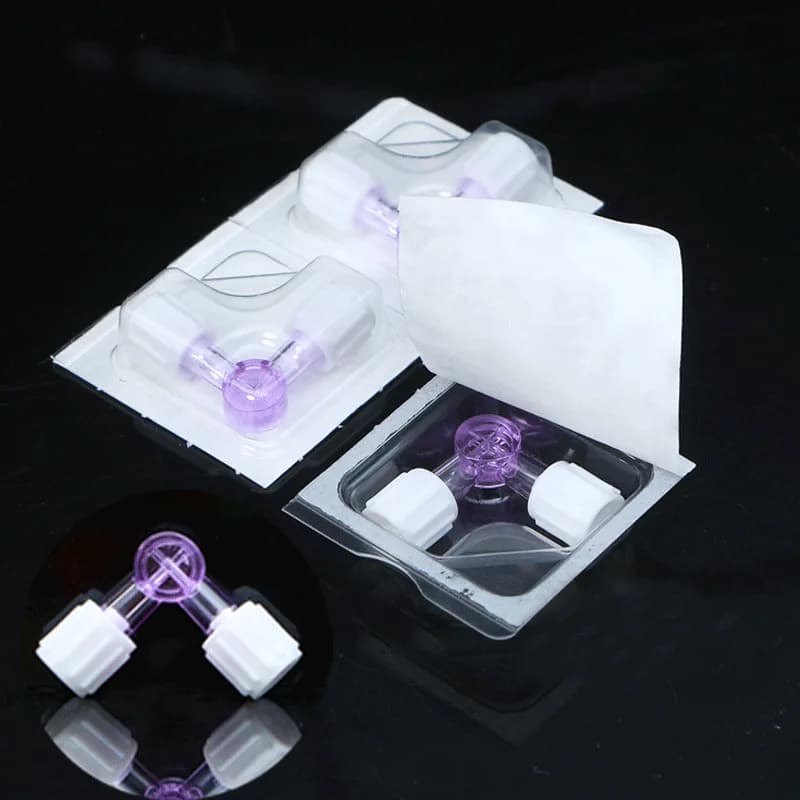 Two-way suction tube syringe flush adapter plug valve for  Luer Lock Adapter 2-Way Stopcock Flexiable