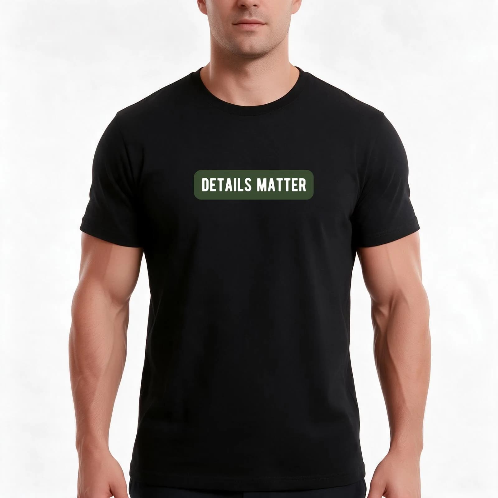 Details Matter Jack Reacher Quote Green T-Shirt, Summer Casual Cotton Tee, Oversized Streetwear Tops, Vintage Graphic Print