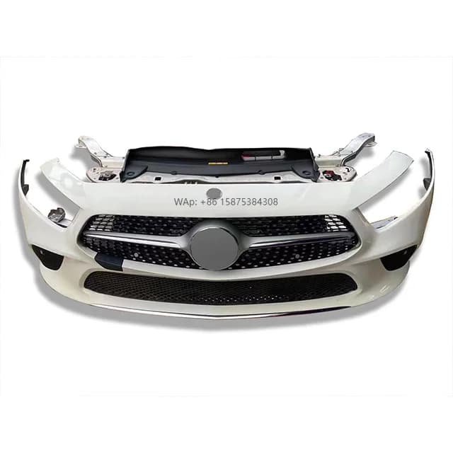 For CLS W257 Front Bumper and Grill Grille Radiator Fan Parking Sensor Diffuser