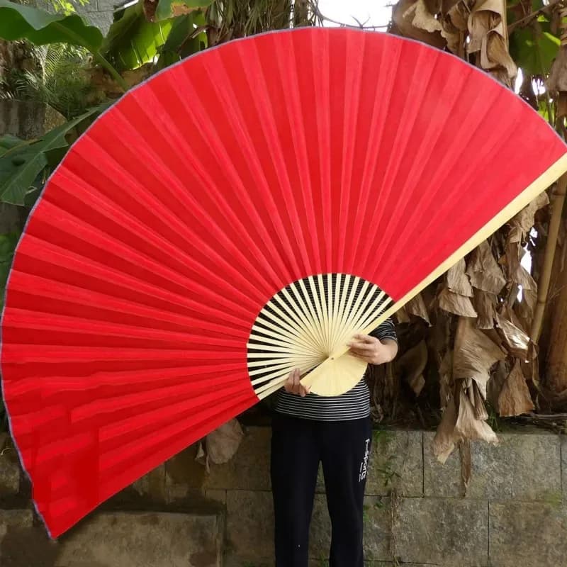 Chinese Decoration Folding Fan Multiple Size Wall Mount Peony Folding Cloth Fan Classical Living Room Decorative Furnishing