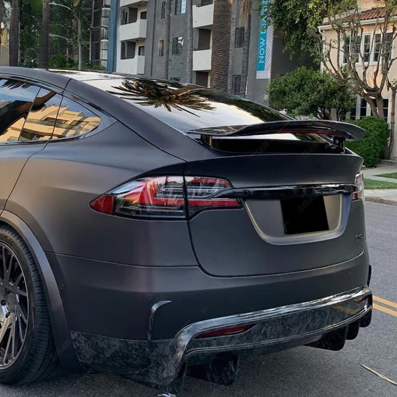 X Style Carbon Fiber for  Model X  Body Kit Forged Front Lip Side Skirts Rear Diffuser Spoiler Wing