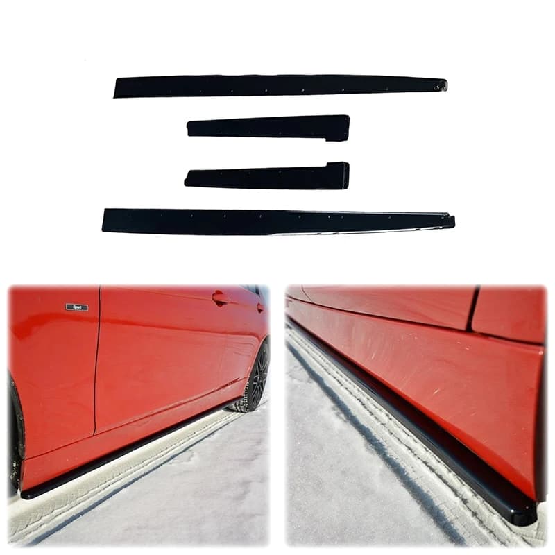 High Quality ABS Car Side Skirt Splitters Diffuser Bumper Spoiler Body Kit Glossy Black For BMW 3 Series F30 F31 2012-2018