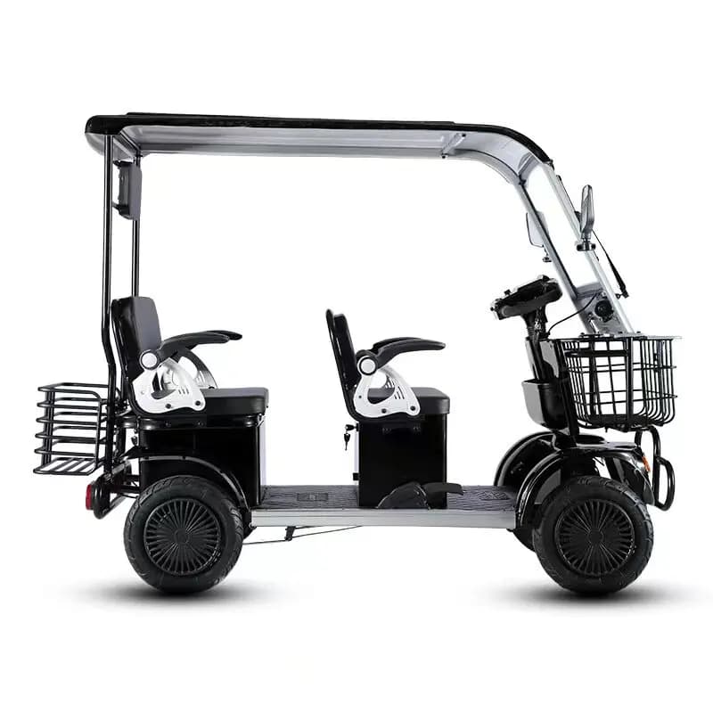 The elderly scooter electric four-wheel golf viewing sightseeing three double family battery car with shed