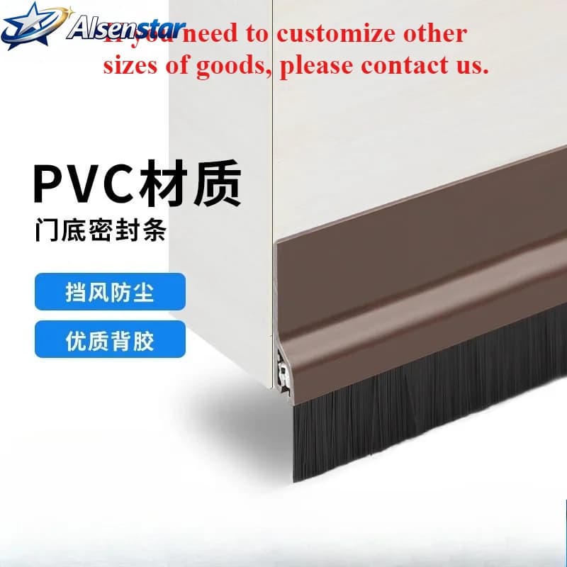 Door Brush  Seal Gate Bottom Sealing Strip Draft Stopper Brush H-Shape with Nylon Brush for Weather Stripping Antisound 50mmx2pc