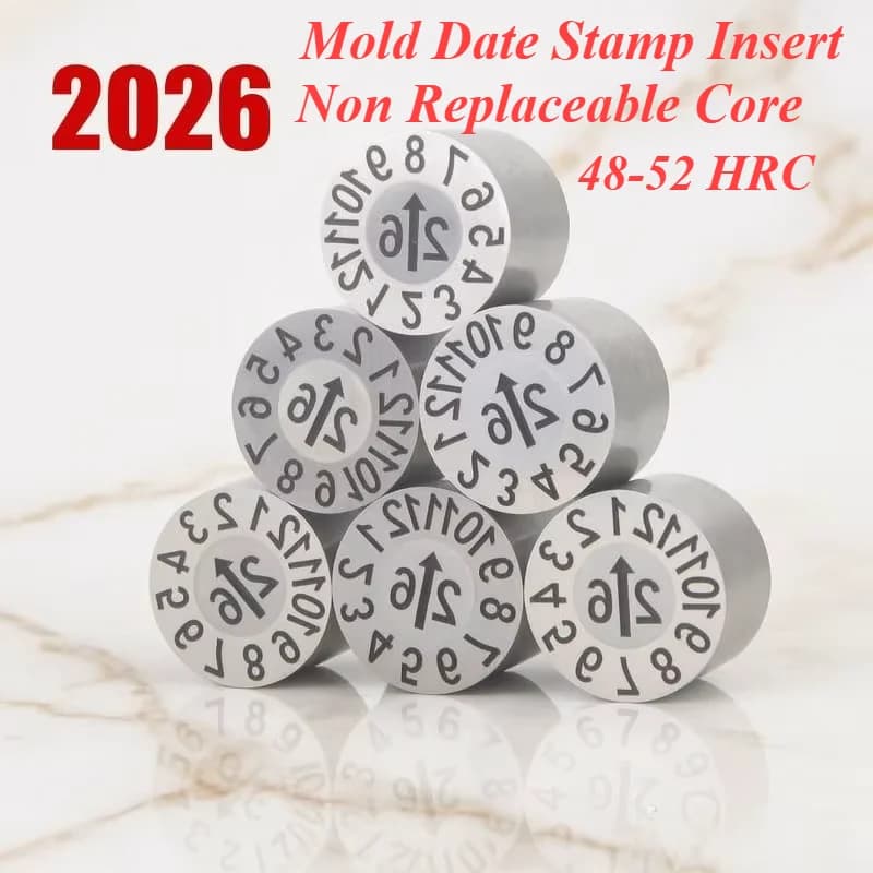 2PCS/10PCS SUS420 Mold Date Stamp Insert Date Code Non Replaceable Core Year Month Day Injection Mold Accessories