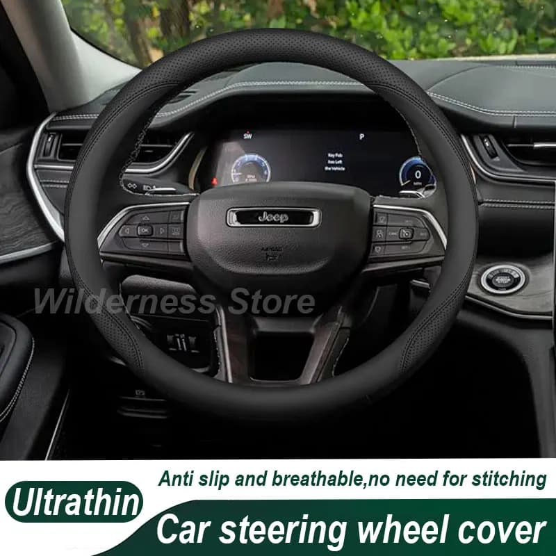Hot Sales Car Steering Wheel Cover For Jeep Grand Cherokee 4xe 2011-2027 Leather Auto Interior Jeep Grand Cherokee Accessories