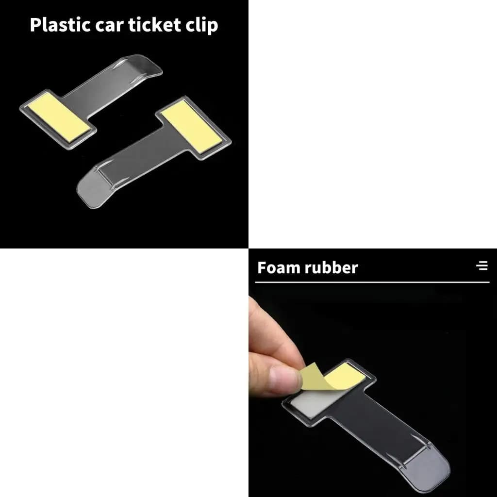 XA6H 6Pcs Car Parking Ticket Clip Fasteners Permit Card Bill Holder Windscreen Clip
