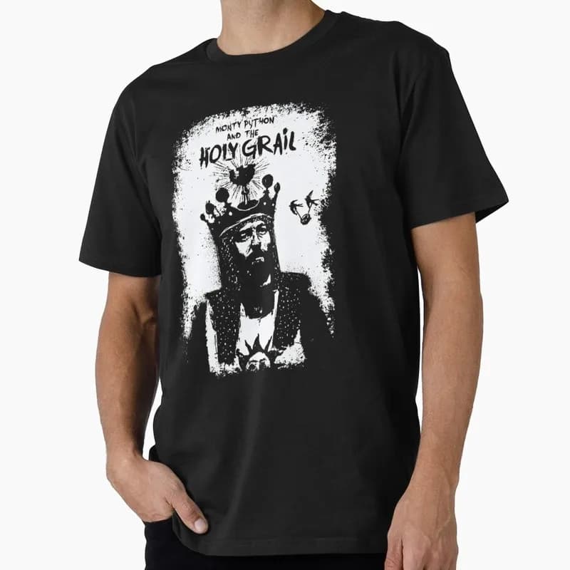 Vintage Style King Knight 90s Retro Movie Funny Monty Python Gift T-shirt British Comedy Graphic clothes US size Tops S-6XL