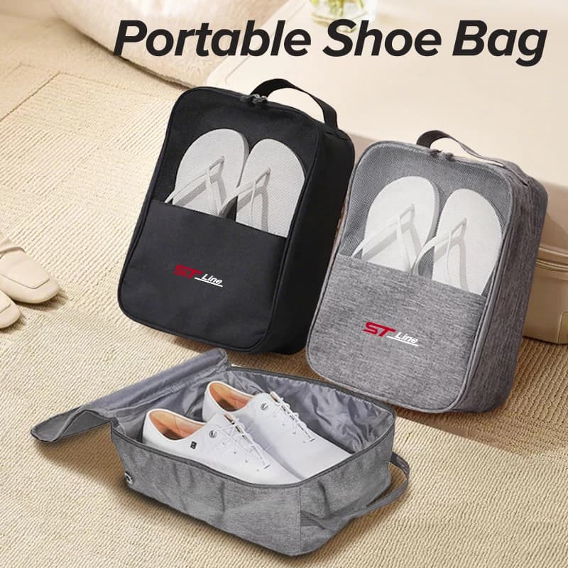 Car Styling Sneaker Organizer Portable Tote Shoe Bag Travel Tools Case For Ford ST Racing Performance Focus Mk2 Mk3 Fiesta Range