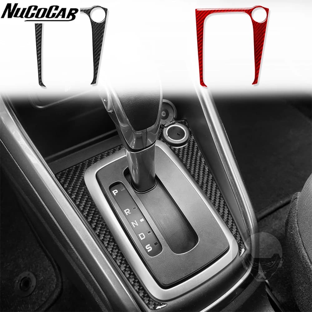 For Ford EcoSport 2018-2025 Carbon Fiber Central gear shift panel Trim frame Car Accessories Interior Decorative Stickers