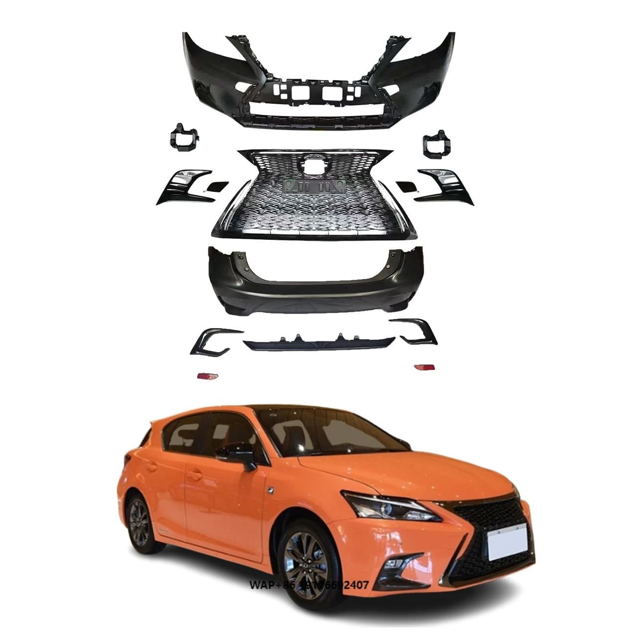 2018 Style High Quality forLexus CT200 Body Kits Perfect Fit Front Bumper Grille Upgrade New Car Accessories