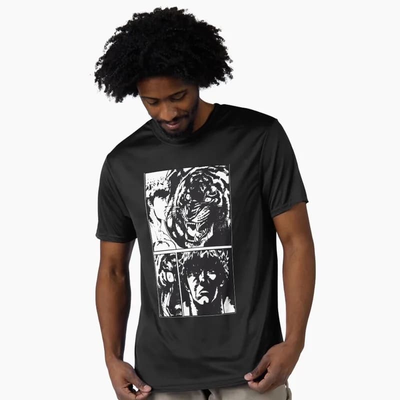Kenshiro Fist of the North Star T‑Shirt 100% Cotton printed Tee Vintage Hokuto No Ken Anime Streetwear Casual Short Sleeve Tops