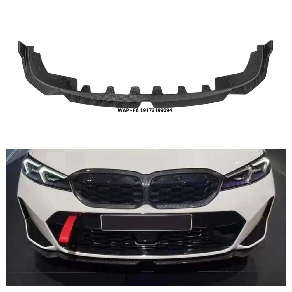 Real Carbon Fiber Car Parts MP Style Glossy Black Front Lip Front Bumper Lip for 3 Series G20 LCI Sports 2023+
