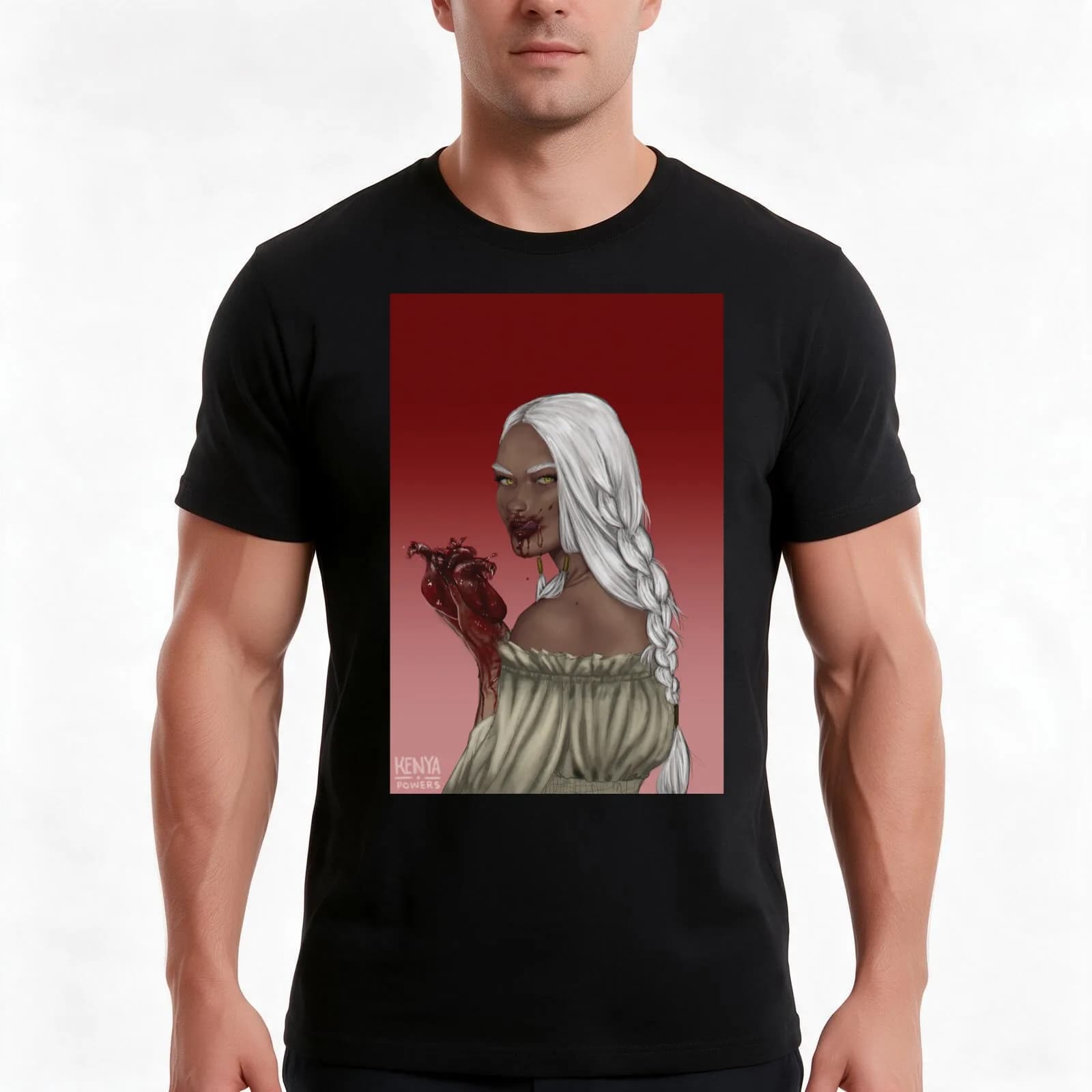 Manon Blackbeak T-Shirt, Summer Casual Cotton Tee, Oversized Streetwear Tops, Vintage Graphic Print, Loose Fit Short Sleeve