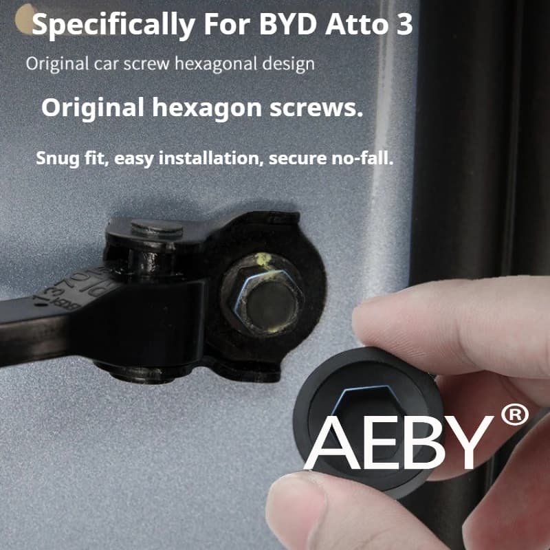 AEBY For BYD Atto 3 Smart Driving Edition 2022-2025 Dust Protection for Door Hinge Bolts Car Accessories ,Plastic Protection Cap