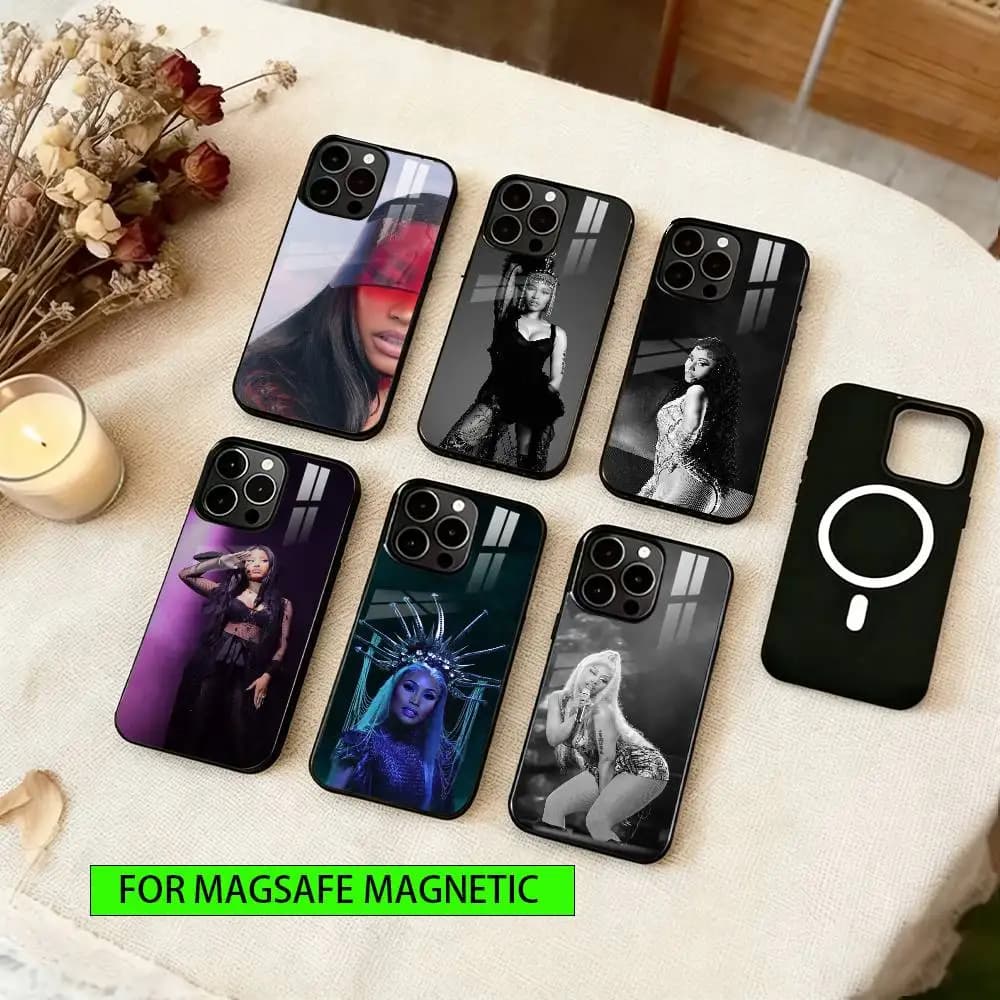 Nicki Minaj Singer Phone Case For iPhone17,16,15,14,13,12,11 Plus,Pro Magnetic with Magsafe Wireless Charging