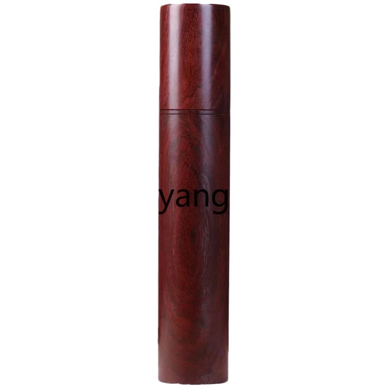 Lmm red sandalwood incense tube household accompanying incense storage box retro Chinese portable incense box