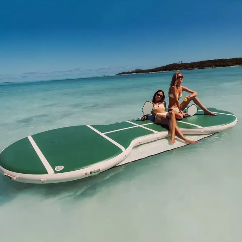 Portable Inflatable Floating Pickleball CourtFloating Island Inflatable Water Park Floating Platform Inflatable Deck
