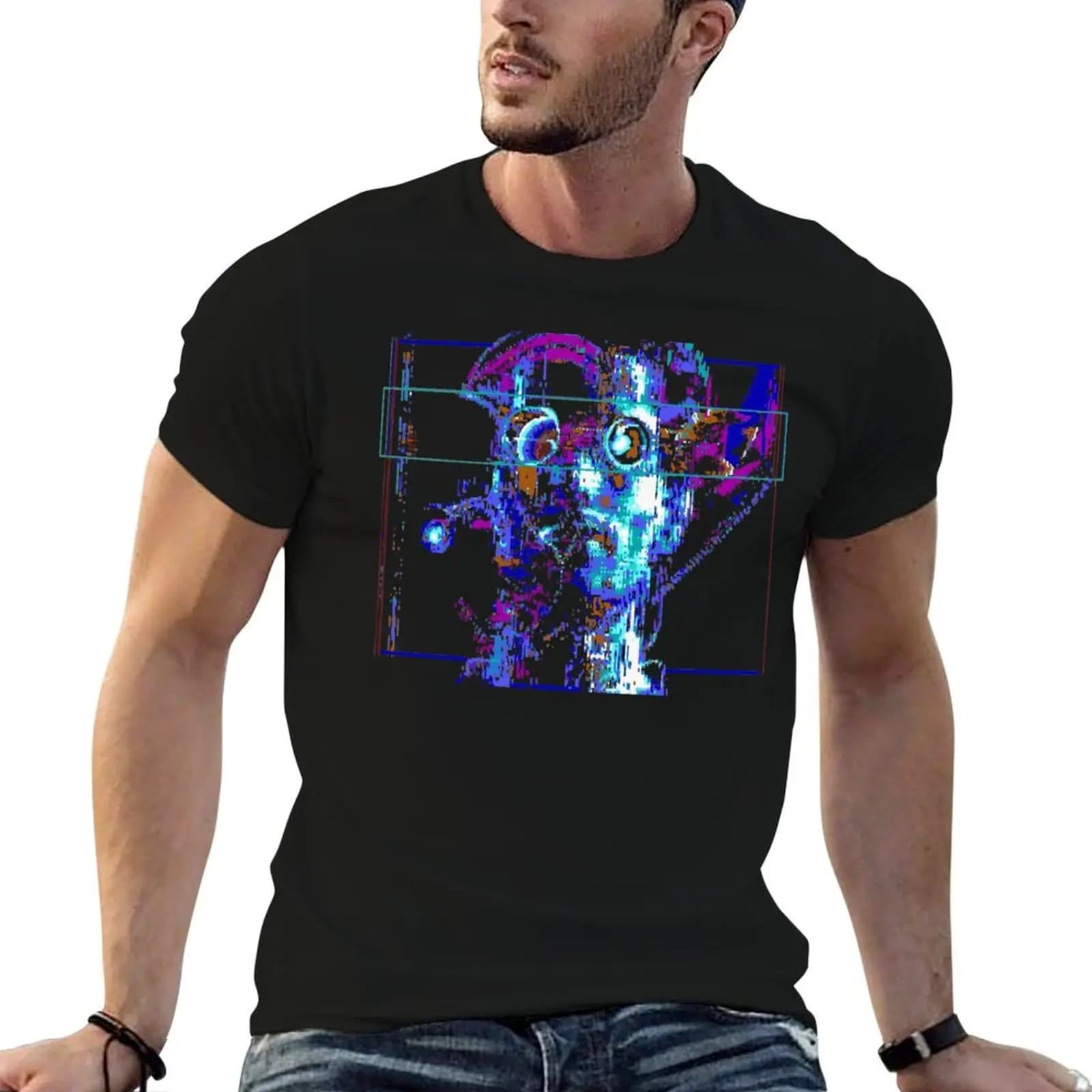 Neuromancer T-Shirt anime tshirt heavyweights black t shirts for men