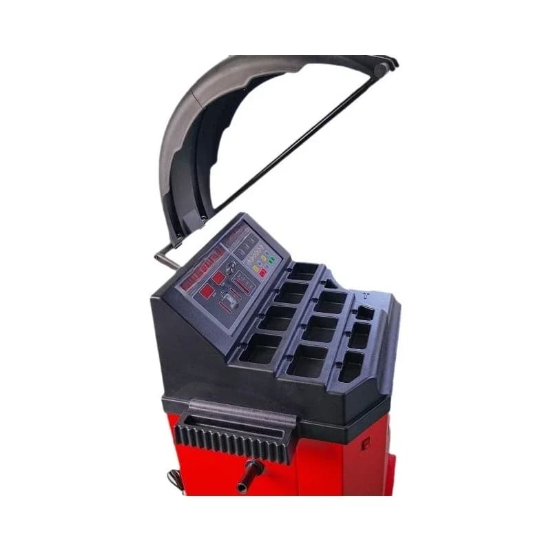 Combination of tire remover and electronic balancing machine for fully automatic field operation