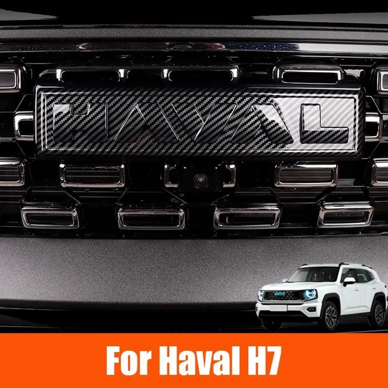 For GWM New HAVAL H7 2025 2026 Car Front  Logo Network Black Emblems Trunk Rear Logo Black Badge Sticker Accessories