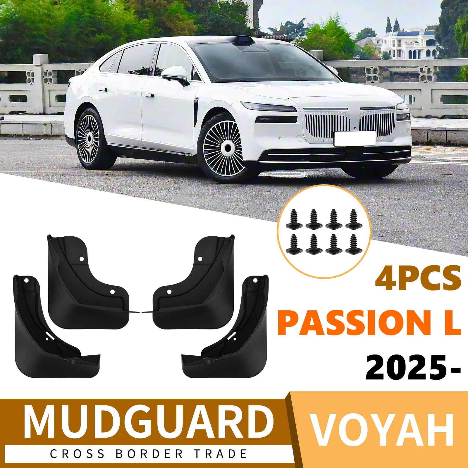 Suitable for Voyah Passion L 2025 Front and Rear Mud Flaps Car Splash Guards Fender Protectors
