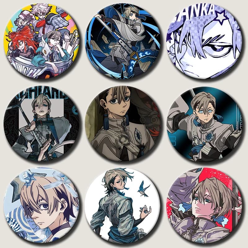 58mm Anime Character Zanka Pins Tinplate Badge Zanka Cartoon Brooches for Backpack Hat Clothes Decoration Fans Collection Gifts