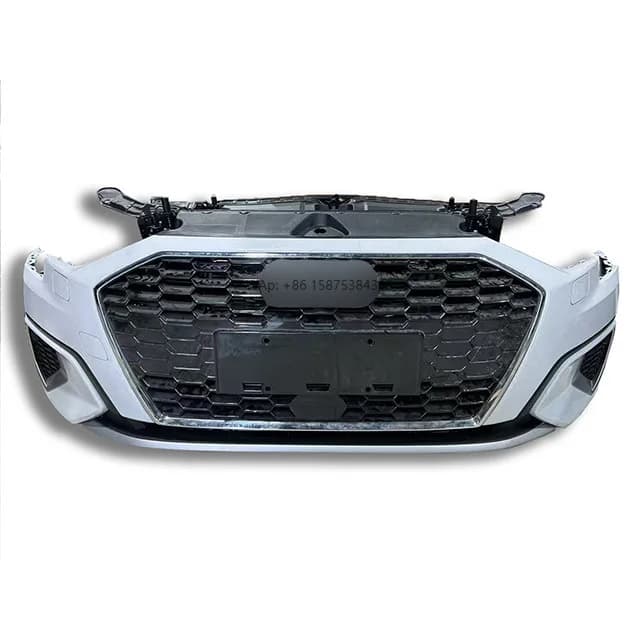 For A3 2021-2023 Front Bumper Assembly Includes Grille Radiator Fan High Quality Bumper