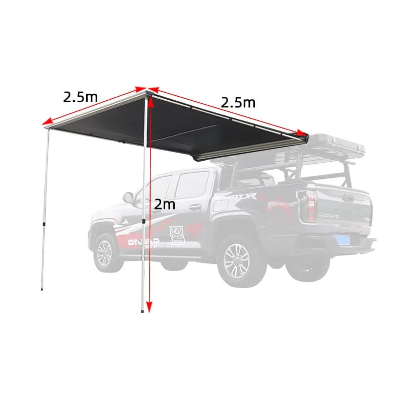 High Quality Foldable 2 Person Roof Top Tent Car SUV Pickup 300 Outdoor Camping Car Side Awning Canopy