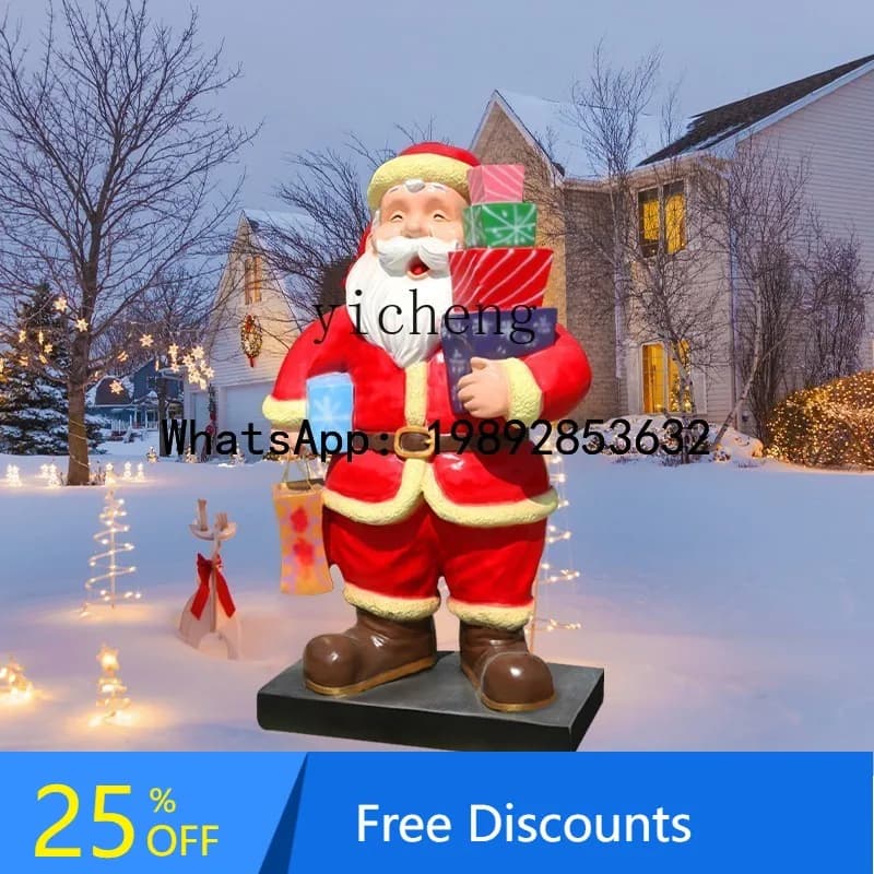 Santa Claus large ornament red high-end decoration Christmas tree props theme scene arrangement
