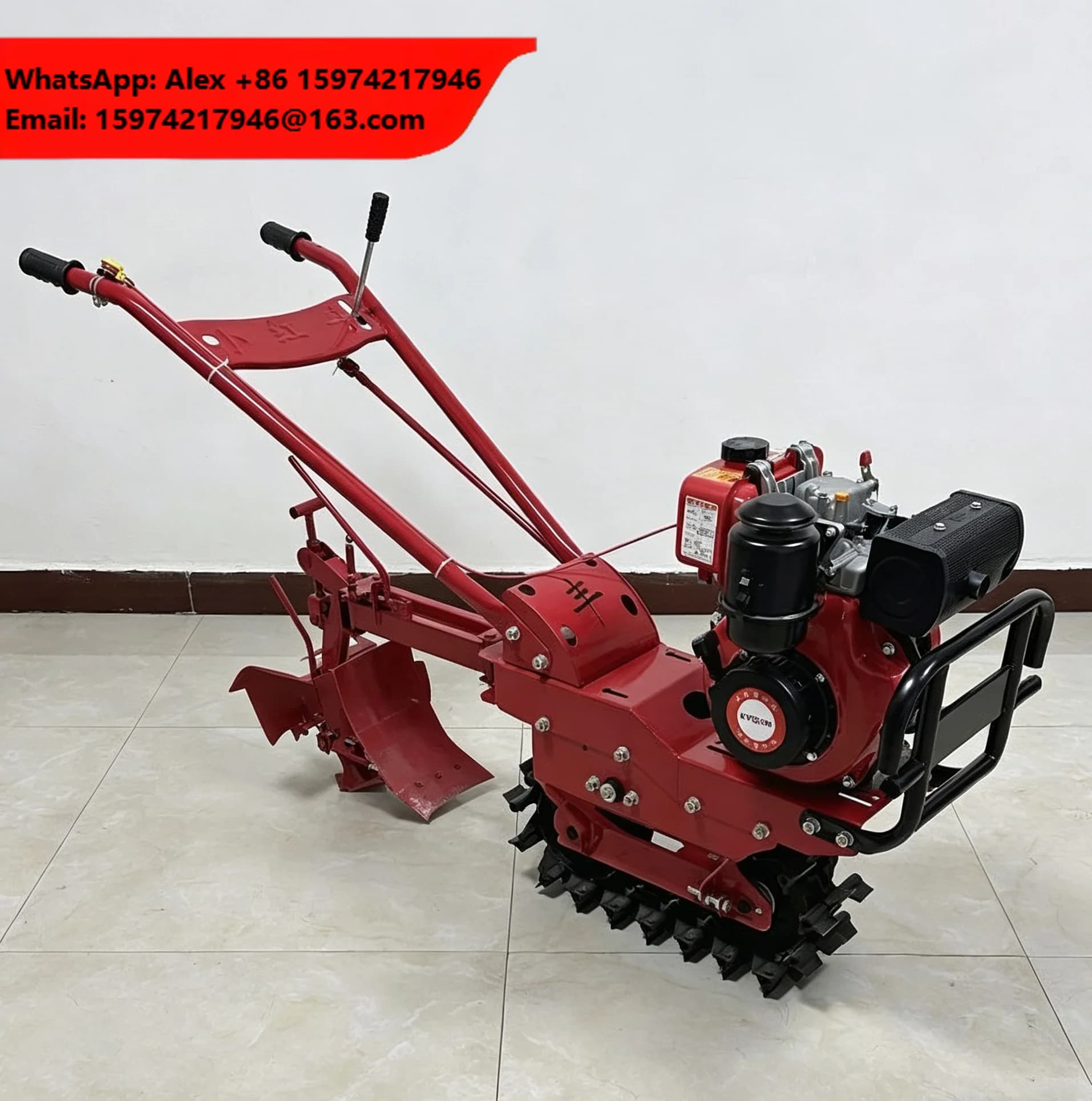 Chain Track Micro Tiller Machine Multi-functional Mini Tillage Machine Land Cultivator For Home