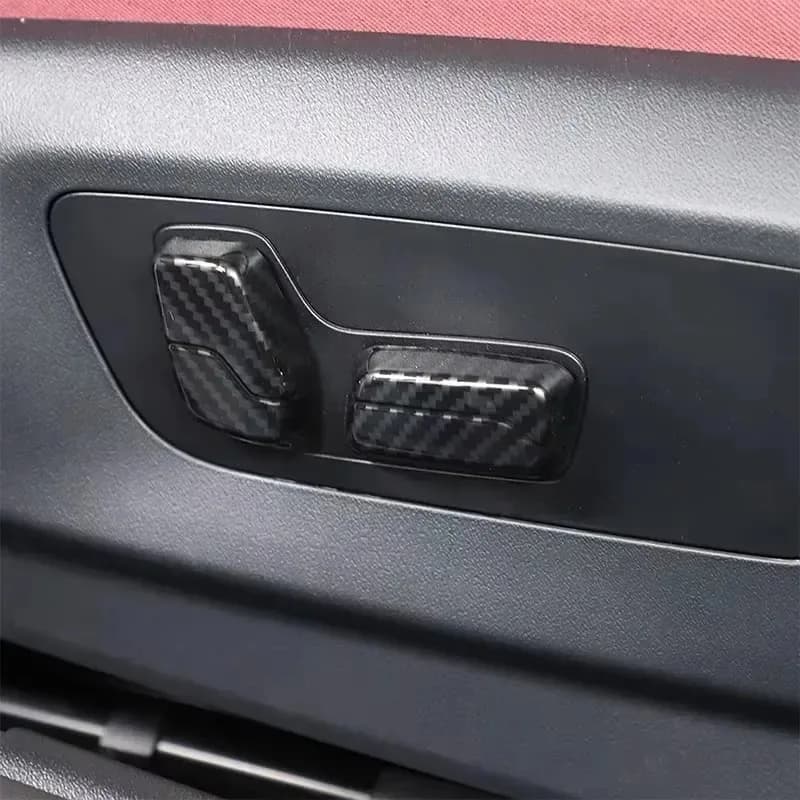 For BMW X1 IX1 U11 2023-2026 ABS Carbon Fiber Car Seat Adjust Button Trim Cover Interior Car Accessories