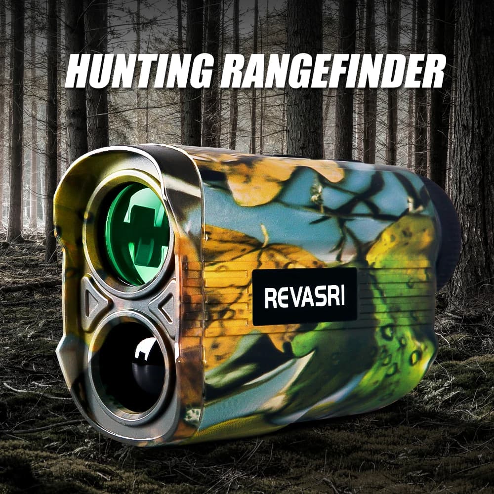 REVASRI Hunting Laser Rangefinder 1000 Yards with Rechargeable Battery Hunting Range Finder Monoculars Telescope Distance Meter