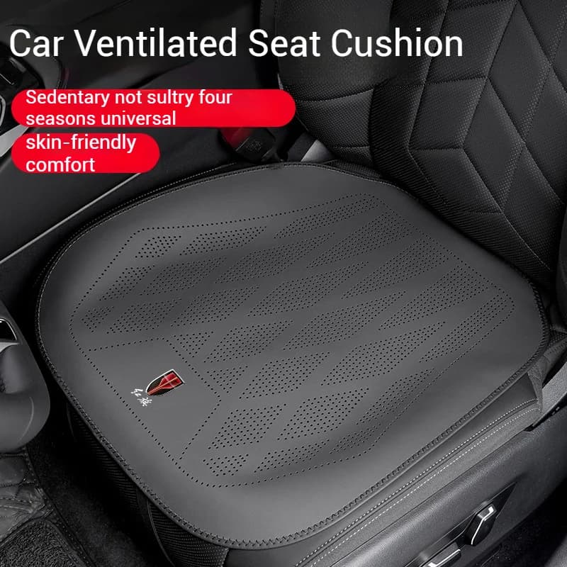 Car Nappa Leather Ventilated Seat Cushion Car Seat Cover For HongQi H5 H7 HS5 E-HS3 HS7 PHEV H9 E-QM5 HQ9 EH7 S9 HS3