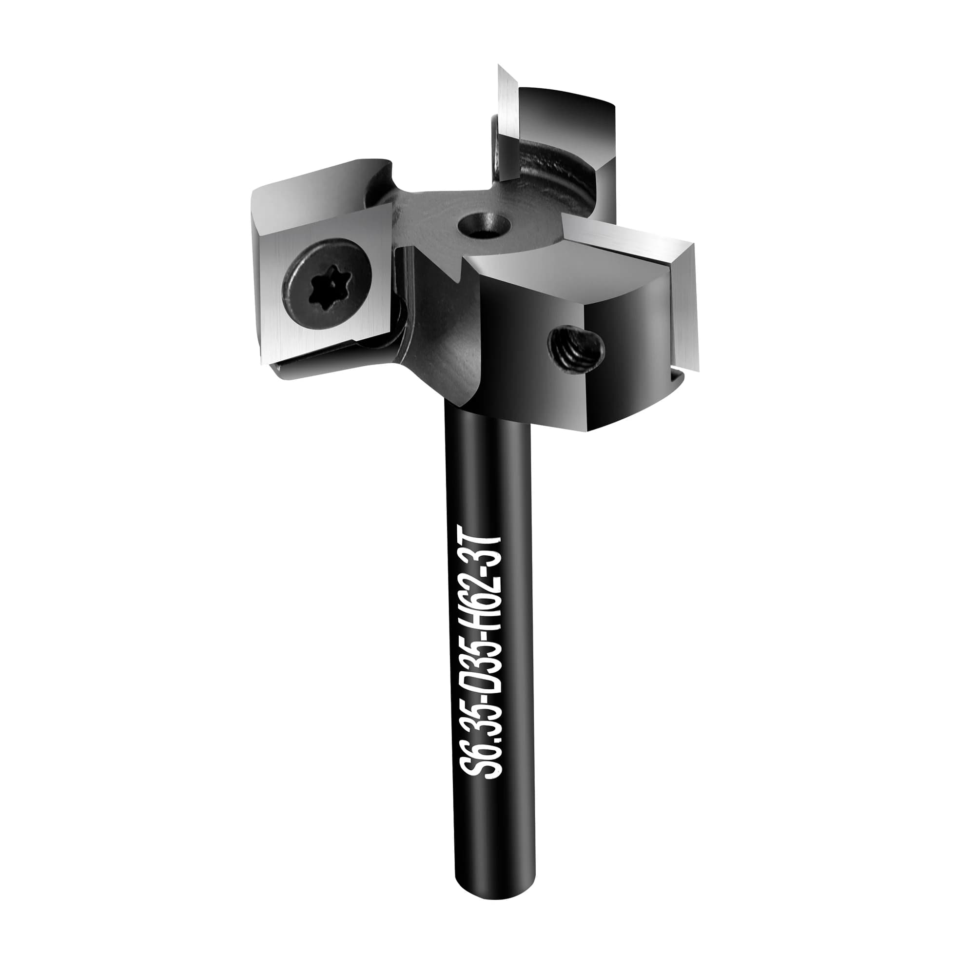 Spoil Board Surfacing Router Bit With Three Carbide  3Flute Router with Reversible  Top End Mill