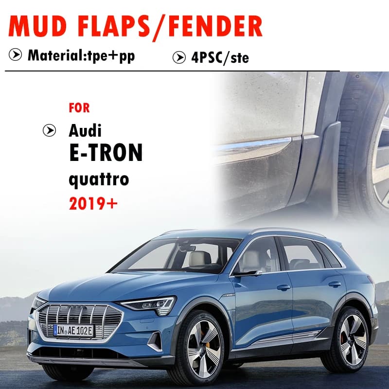 FOR Audi Etron quattro E-TRON Mudguard Fender Mud Flaps Guard Splash Mudflaps Car Accessories 4pcs 2019 2020 2021 2022 2023 +