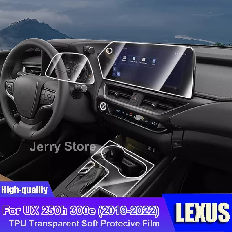 For LEXUS UX 250h 300e (2019-2023) Car Interior Center Console Transparent TPU Protective Film Anti-scratch Repair Car Stickers