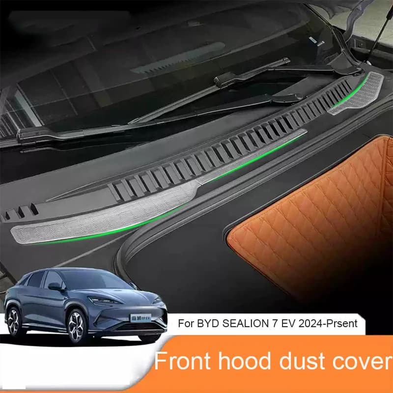 Car ABS Front Hood Dust Cover Sequins For BYD SEALION 7 EV 2024-2026 Front Engine Compartment Anti-Clog Cover Auto Accessories