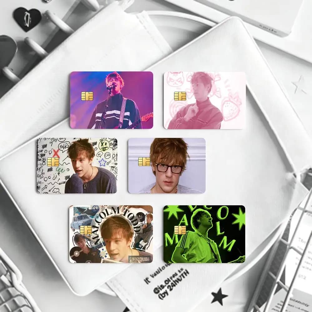SINGER Malcom todd  Bank Credit Cards Bus Pass Stickers Cool Decoration Waterproof 4PCS Card