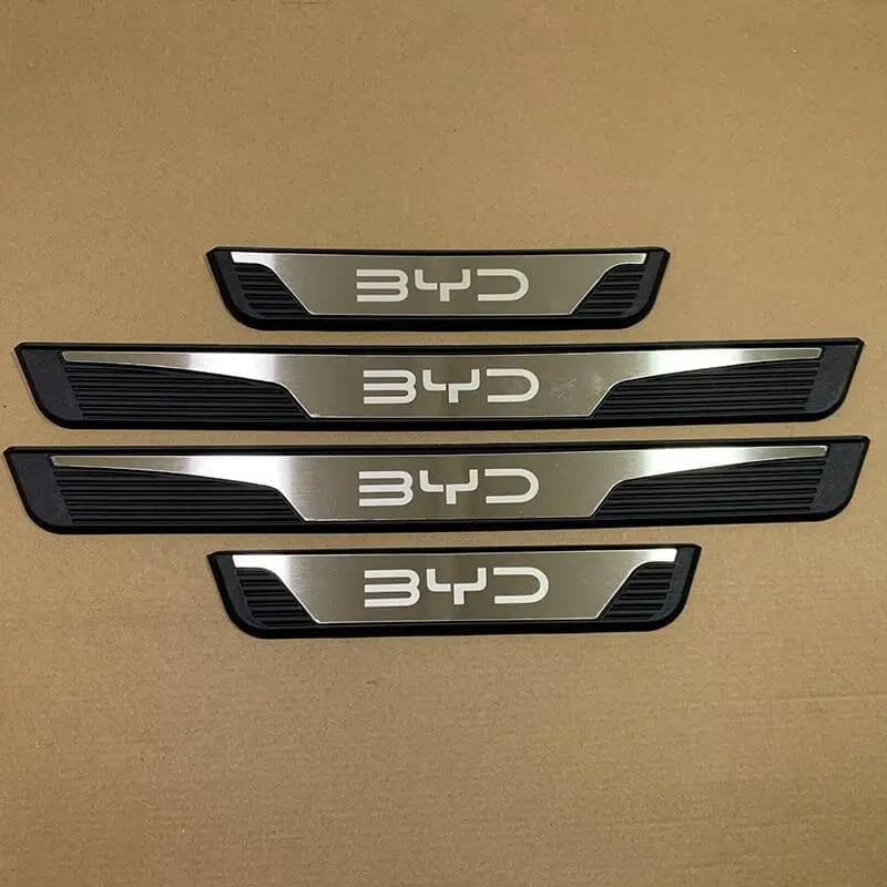 For BYD Dolphin Seal ATTO1 ATTO2 ATTO3 Seal U Yuan Sealion 6 7 Tang EV Door Sill Plate Strips Stainless Steel Plastics Auto Part