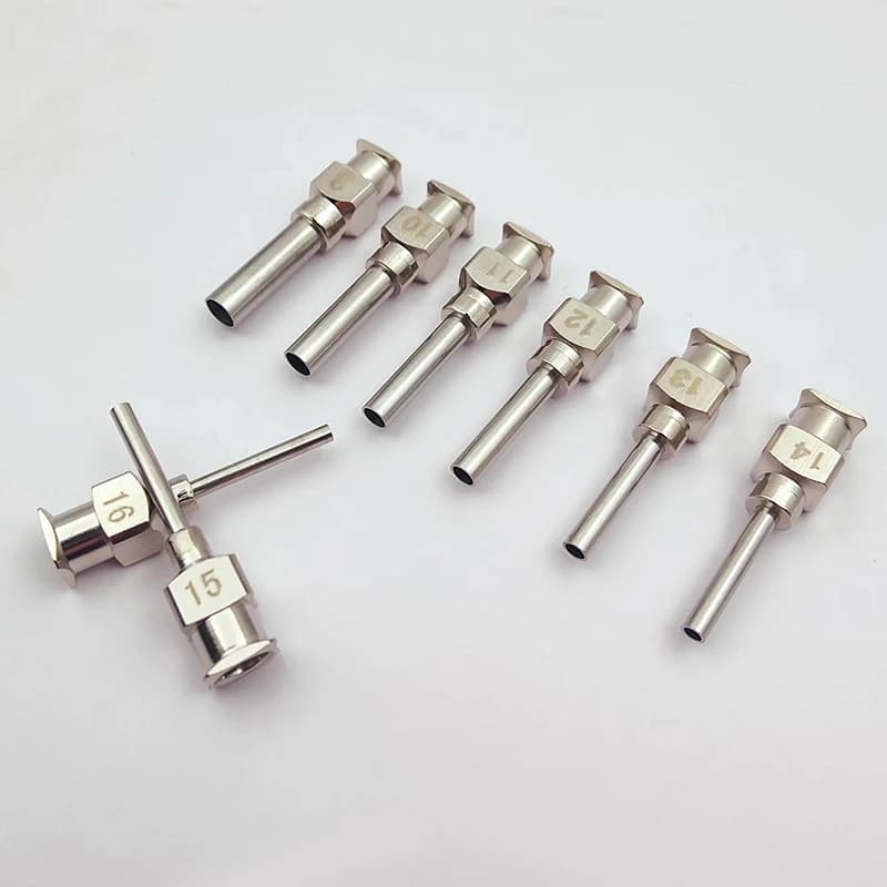12pcs 8-30G 1/2 inch 304 Stainless Steel Full Metal Needle Blunt Tip for Industrial Glue Dispensing