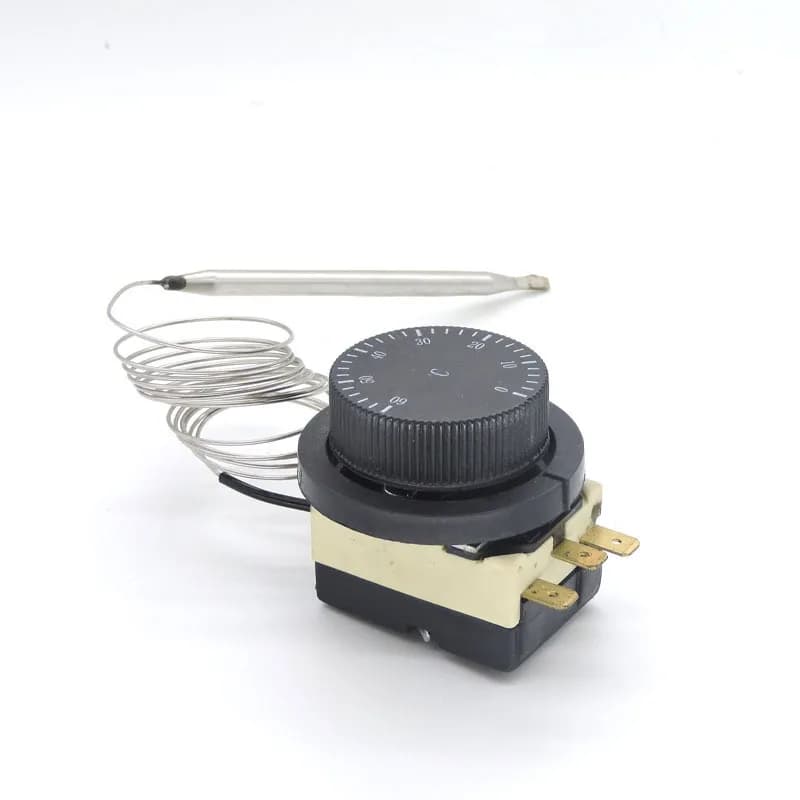Flat Head Knob Thermostat Temperature Control Switch 0-60 Degrees 16A250V